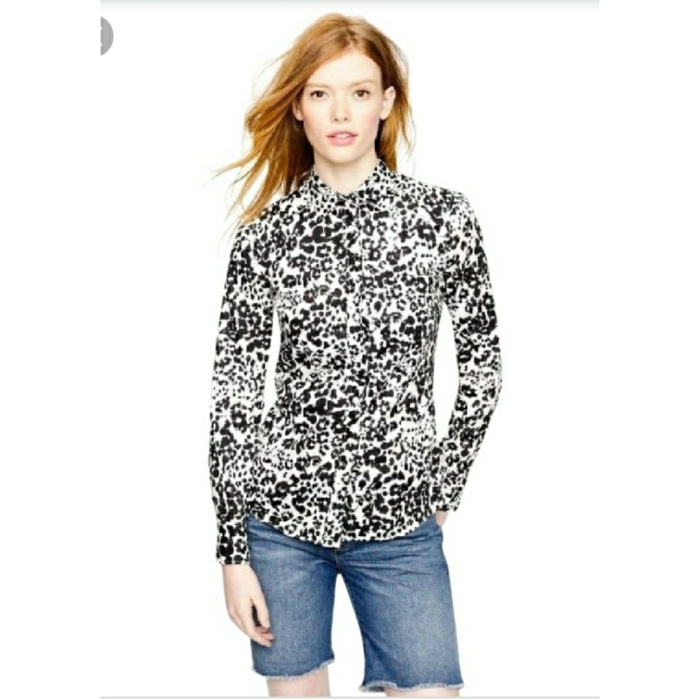 J. Crew Boy Button Down in Snowcat size 10